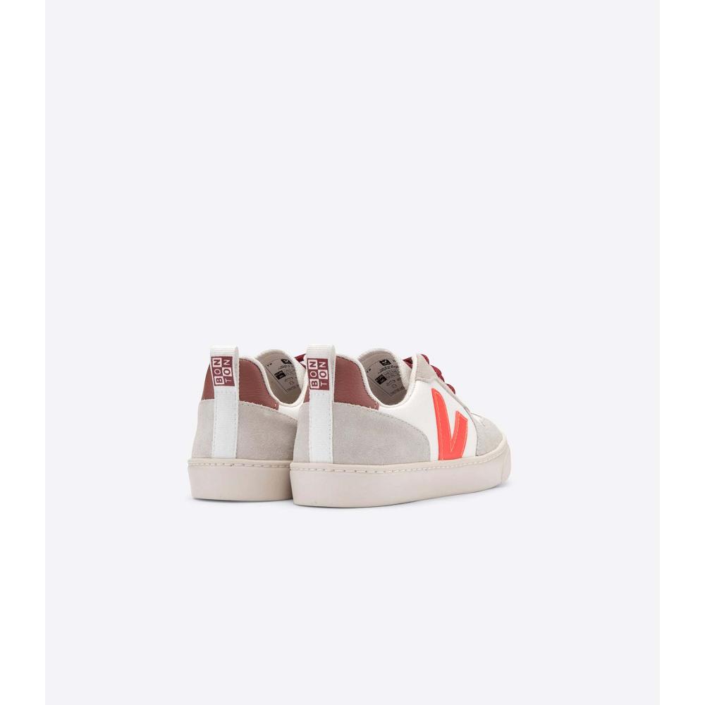 Veja V-10 BONTON Kids' Sneakers White/Orange | CA 838UZG